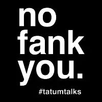 no fank you (white) - design