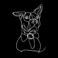 Tatum Talks Line Art (white) - design