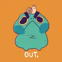 Frog says Out - design