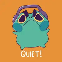 Frog says Quiet - design