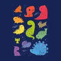 Tiny Rainbow Dinosaurs - design