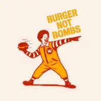 Burger Not Bombs - design