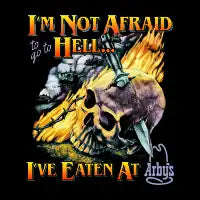 NOT AFRAID TO GO TO HELL - design