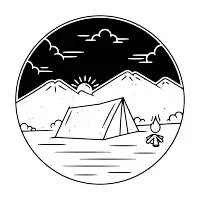 Camping sunrise - design