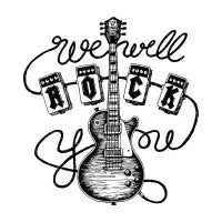 we will rock you (black) - design