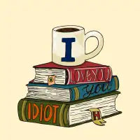 I Love You Idiot - Cozy Book Stack & Coffee Mug - design