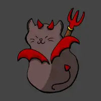 Devil Cat - Cute Halloween Art for Cat Lovers - design