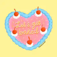 Let's Get Baked Cake - The Peach Fuzz Button - design