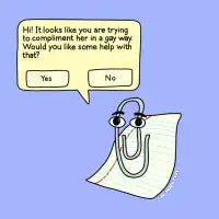 Queer Clippy - The Peach Fuzz - design