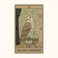 The High Priestess - Owls Tarot - design