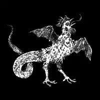 Basilisk (white ink) - design