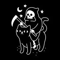 Death Rides A Black Cat - design