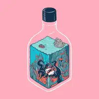 deep down at the bottom of the bottle - design