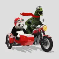 Godzilla and Panda - design