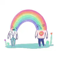 Rainbow Gents Mug - design