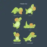 T-Rex Tries Yoga T-Shirt - design