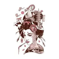 There's a dragon on Mount Fuji - design