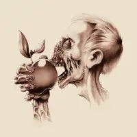 Vegetarian Zombie T-Shirt - design