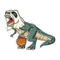Trex Ghost Costume Funny Halloween Dinosaur - design