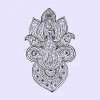 Abstract Mandala Hand T-Shirt - design