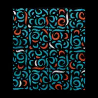 Arabic Organic Pattern Black T-Shirt - design