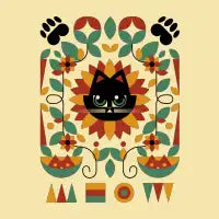 Bauhaus Spring Cat Sunflower by Tobe Fonseca T-Shirt - design