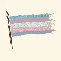 Blue Pink White Flag Trans Pride - design