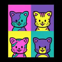 Cat Warhol Pop Art T-Shirt - design
