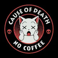 Cause of Death no Coffee Cat by Tobe Fonseca - design