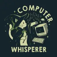Computer Whisperer Funny Cat by Tobe Fonseca - design