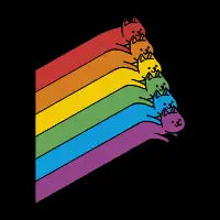 Flying Rainbow Cats Lines by Tobe Fonseca - design