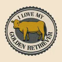Golden Retriever Cow Funny T-shirt - design