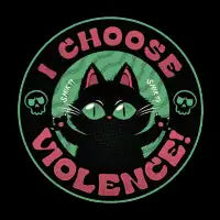 I Choose Violence Funny Cat by Tobe Fonseca - design