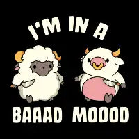 In a Bad Mood Sheep Cow - design