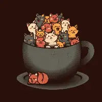 Kitten Latte Overflow Cat - design