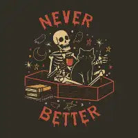 Never Better Skeleton Cat by Tobe Fonseca - design