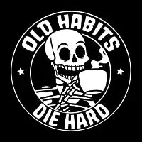 Old Habits Die Hard Coffee Skull by Tobe Fonseca - design