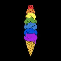 Rainbow Ice Cream Cats by Tobe Fonseca - design