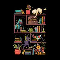 RPG Cats Bookshelf - design