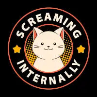 Screaming Internally Cute Cat by Tobe Fonseca - design