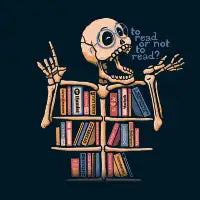 Skeleton Shelf Book Lover T-Shirt - design
