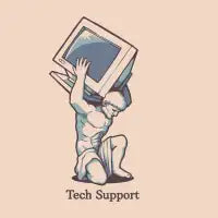 Tech Support Atlas Computer Salmon by Tobe Fonseca - design