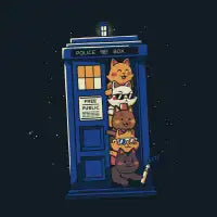 Time Travel Cats by Tobe Fonseca T-Shirt - design