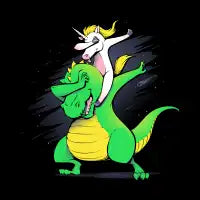 Unicorn T-Rex Dabbing - design