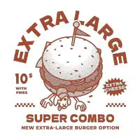Extra Large Burger - design