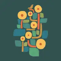 A bird in the garden - design