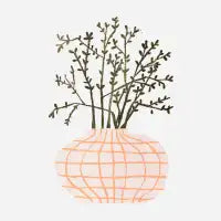 A plant in the pot - design