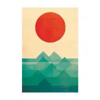 Abstract geometric summer ocean - design