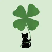 Cat and lucky clover - design