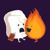 Fire and marshmallow - design